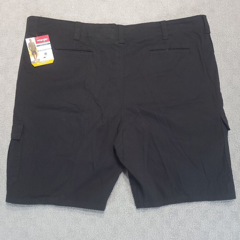 Wrangler Five Star Heritage Relaxed Fit Cargo Shorts Mens 48x10 Black Stretch - Picture 2 of 11